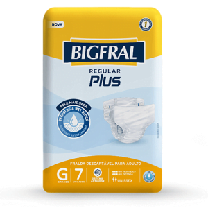 Fralda Biggral Adulta Regular Plus G com 7 unidades