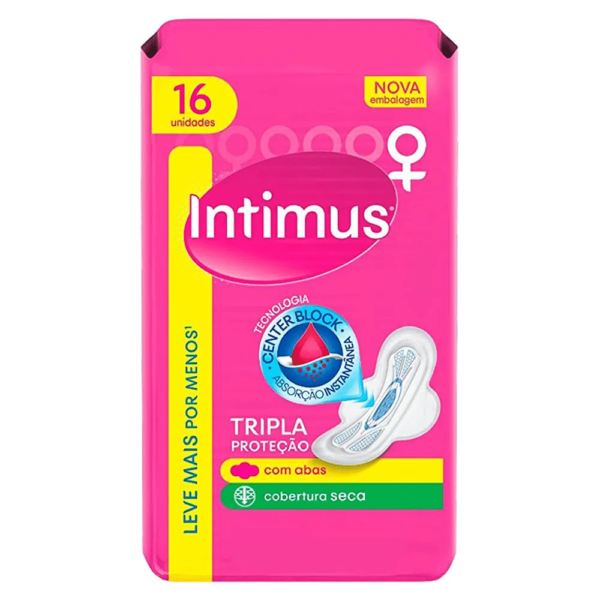 Absorvente Intimus Tripla Proteção Seca com Abas c/ 16un