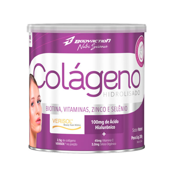 Colágeno Hidrolizado Verisol com Ácido Hialurônico Bodyaction 200G