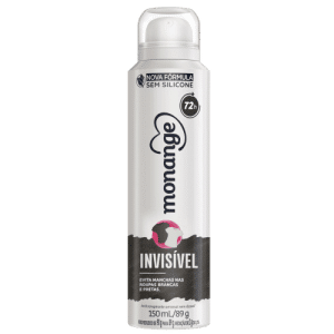 Desodorante Aerossol Antitranspirante Monange Feminino Invisível 150ml