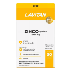 Lavitan Zinco Quelato 29,59mg 30 comprimidos